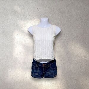 Brandy Melville White Eyelet Cottagecore Top